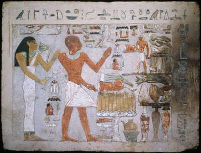 Wall Fragment from the Tomb of Amenemhet and His Wife Hemet by Unbekannt Unbekannt